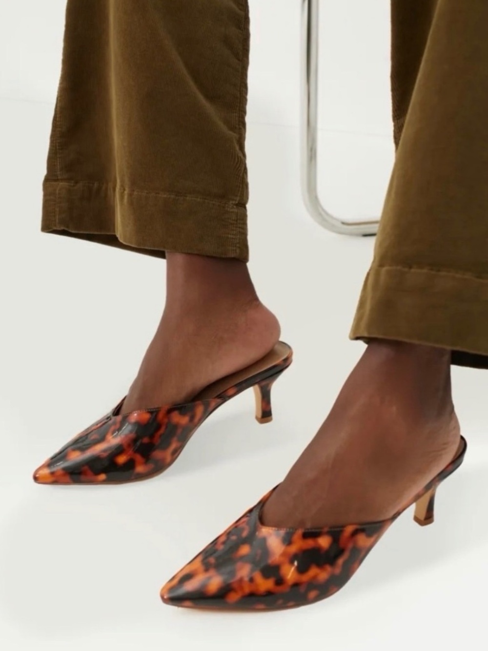 Tortoise Heel Coconuts by Matisse Ojai Slides Kitten Heel Mule
